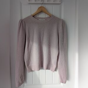 Frame 100% Cashmere Light Pink Crew Neck Sweater Size Large